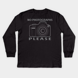 No Photographs Kids Long Sleeve T-Shirt